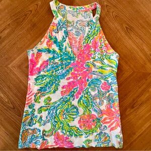 Lilly Pulitzer Arya Tank Top Casa Marina Size XS